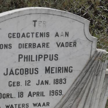 MEIRING Philippus Jacobus 1883-1969 &amp; Jacoba Hendrina MULDER 1887-1958
