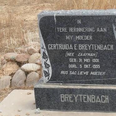 BREYTENBACH Gertruida E. nee ZAAYMAN 1901-1955