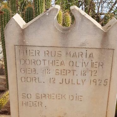OLIVIER Maria Dorothea 1872-1925