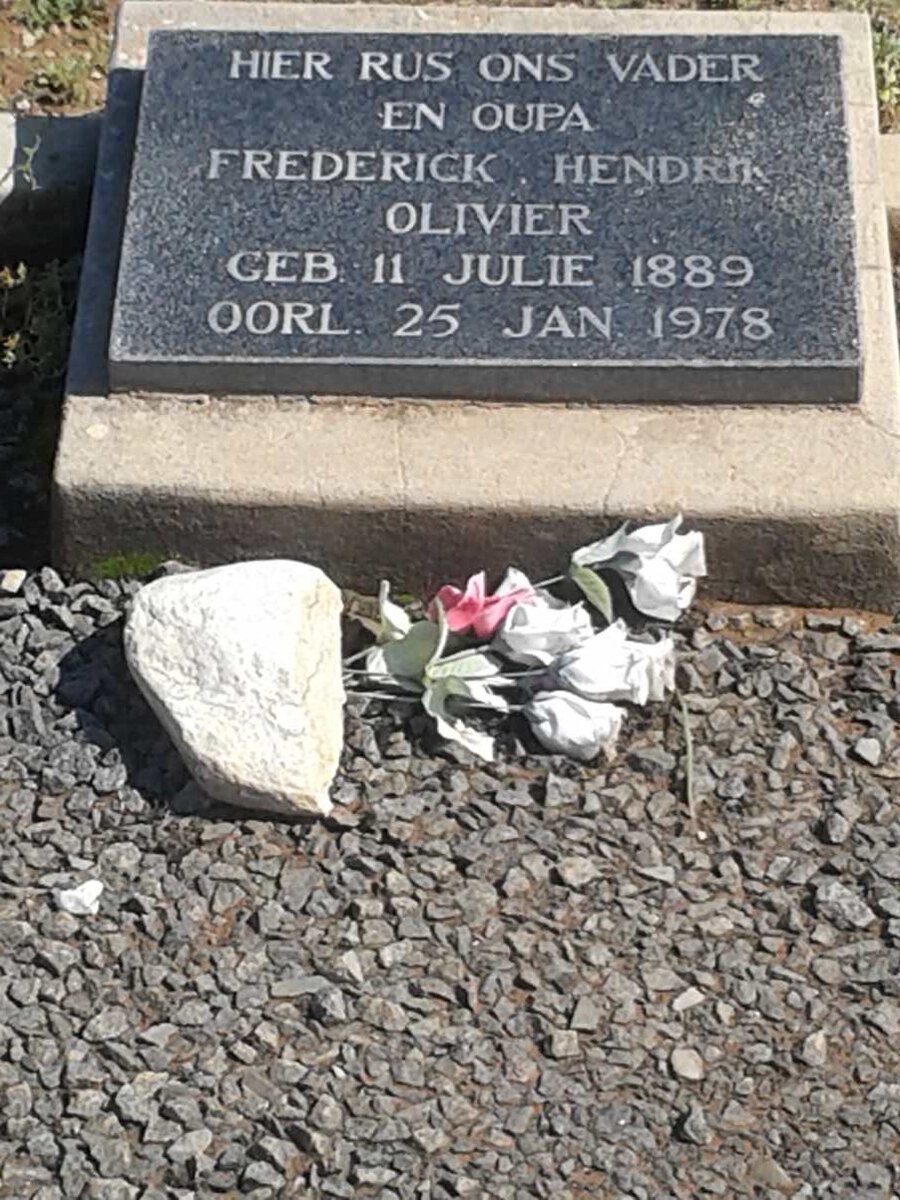 OLIVIER Frederick Hendrik 1889-1978