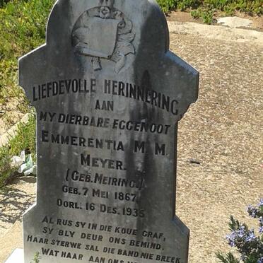 MEYER Emmerentia M.M. nee MEIRING 1867-1935
