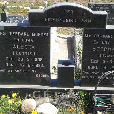 GERBER Stephanus 1904-1965 &amp; Aletta 1908-1984