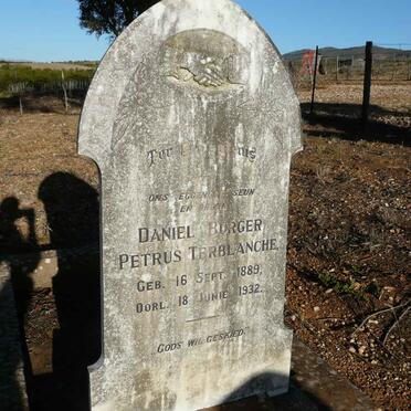 TERBLANCHE Daniel Burger Petrus 1889-1932