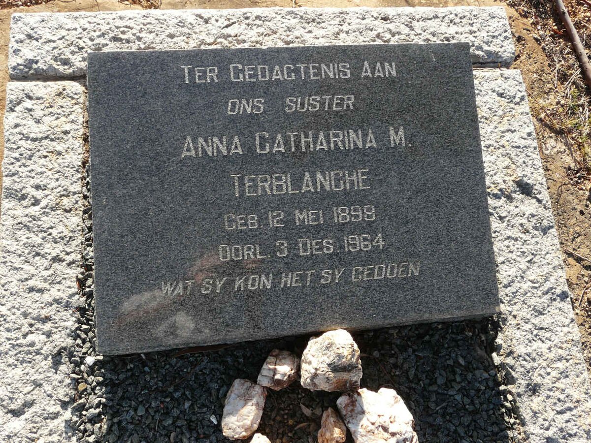 TERBLANCHE Anna Catharina M. 1898-1964