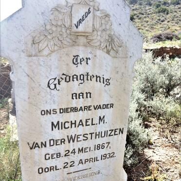 WESTHUIZEN Michael M., van der 1867-1932