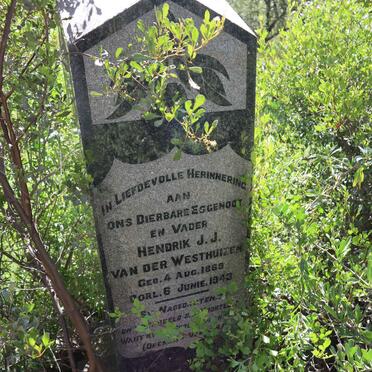 WESTHUIZEN Hendrik J.J., van der 1869-1943