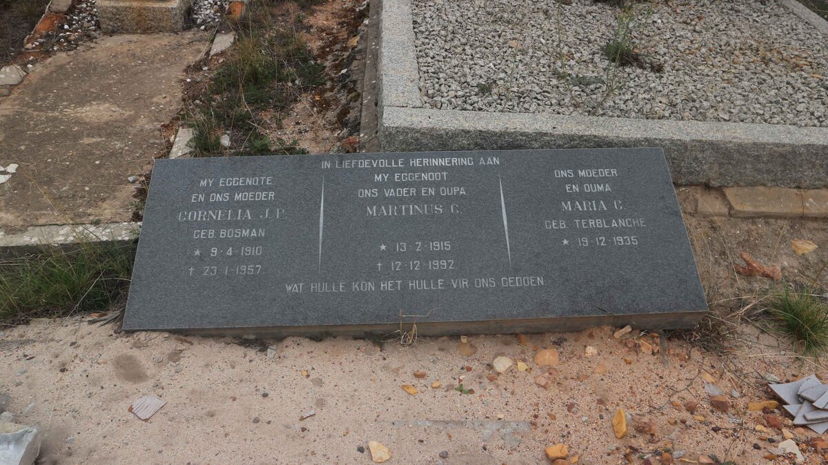 ELLIS Martinus C. 1915-1992 &amp; Cornelia J.P. BOSMAN 1910-1957 :: ELLIS Maria C. nee TERBLANCHE 1935-