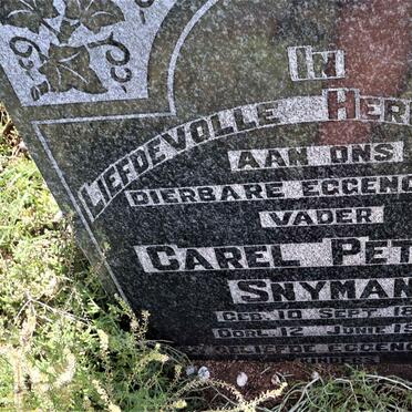 SNYMAN Carel Petrus 1861-1941