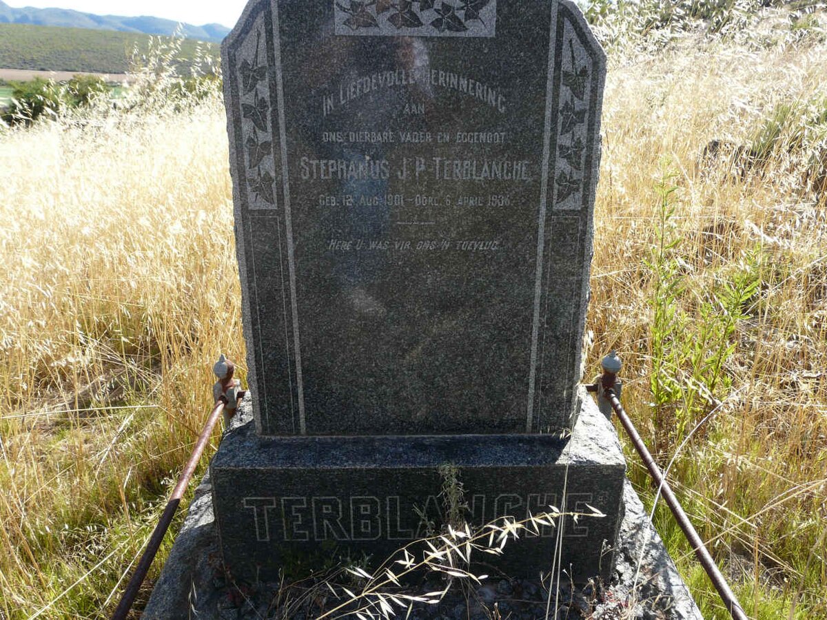 TERBLANCHE Stephanus J.P 1901-1936