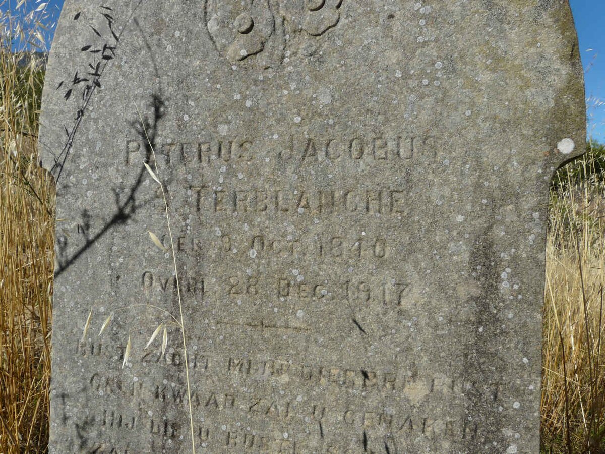 TERBLANCHE Peterus Jacobus S. 1840-1917