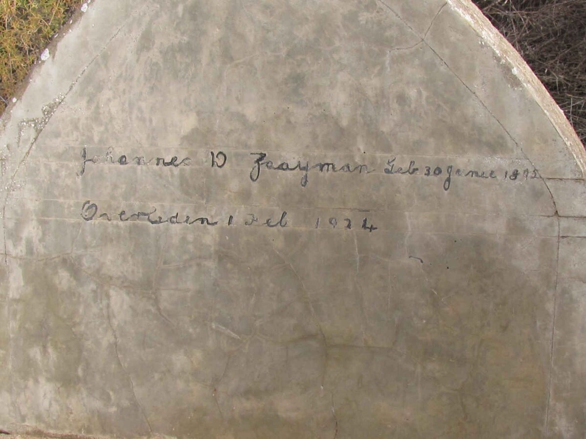 ZAAYMAN Johannes D. 1895-1924