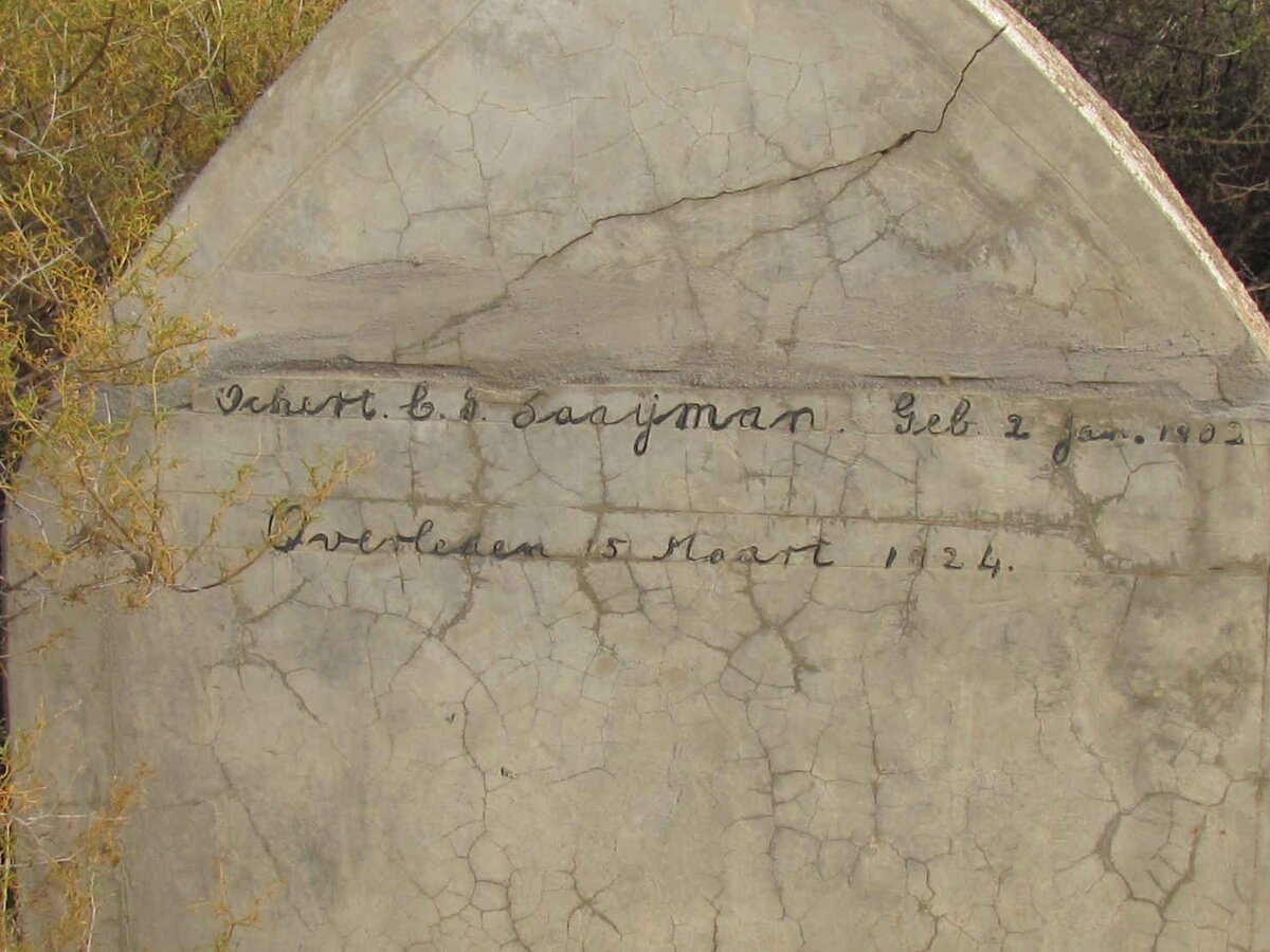 SAAYMAN Ockert C.G. 1902-1924