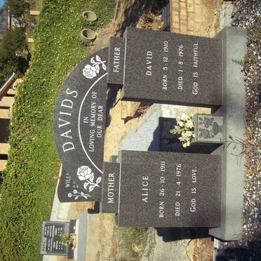 DAVIDS David 1910-1976 &amp; Alice 1911-1976