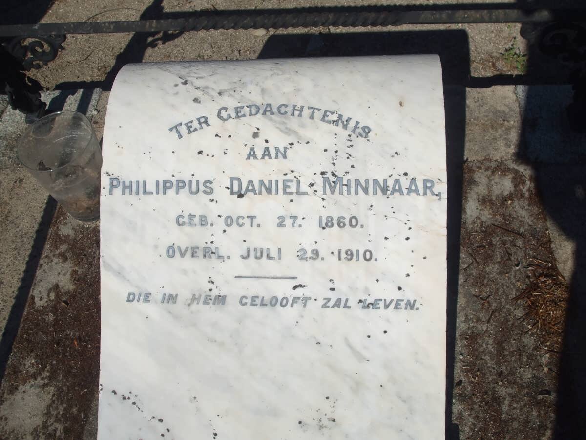 MINNAAR Philippus Daniel 1860-1910