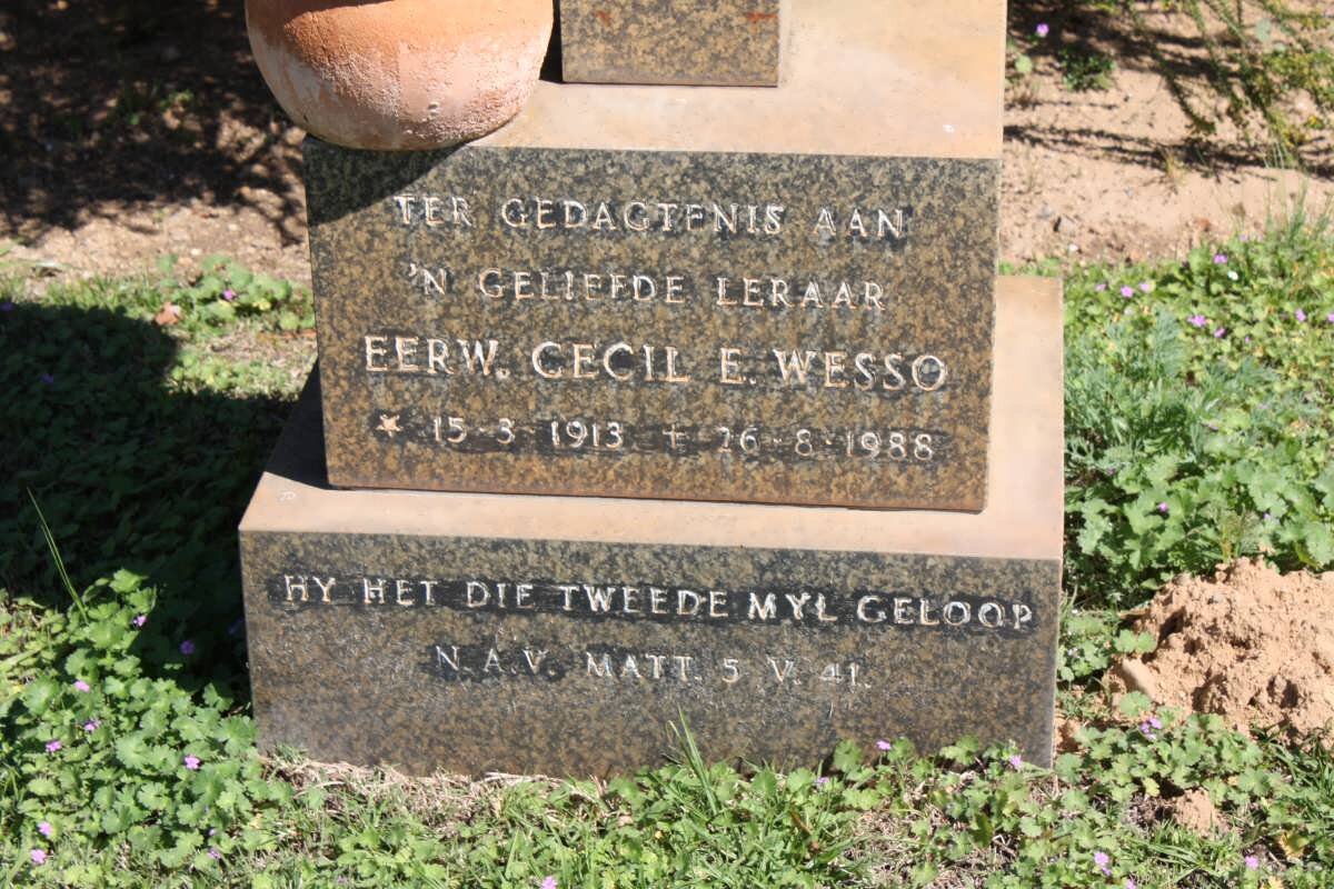 WESSO Cecil E. 1913-1988