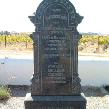 EKSTEEN Albertus Wynand 1872-1961 &amp; Maatje Alletta VAN ZYL 1875-1926