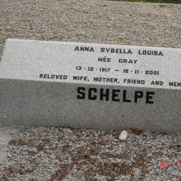 SCHELPE Anna Sybella Louisa nee GRAY 1917-2001