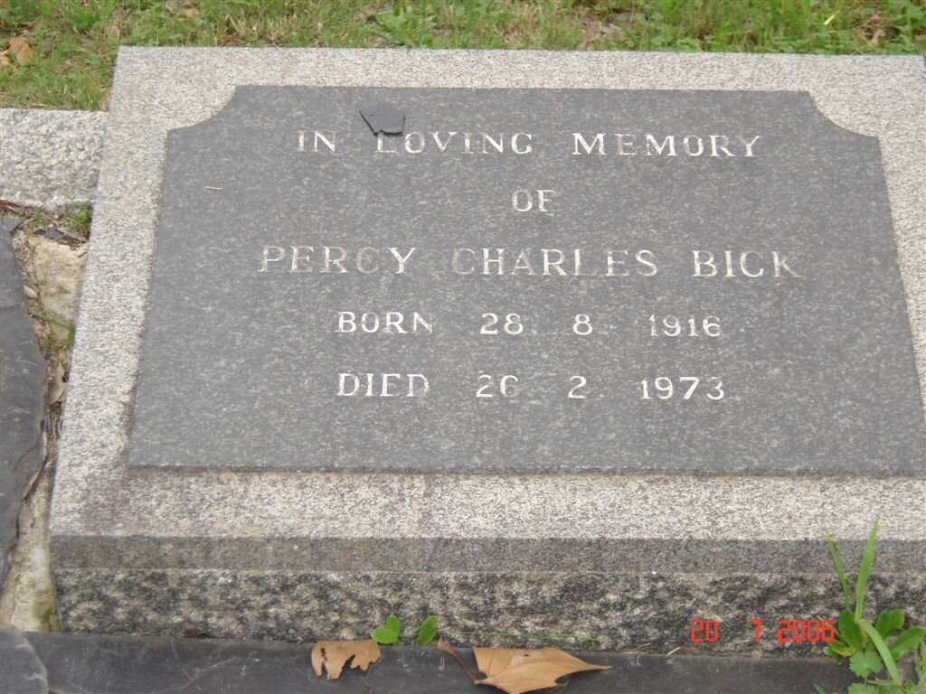 BICK Percy Charles 1916-1973