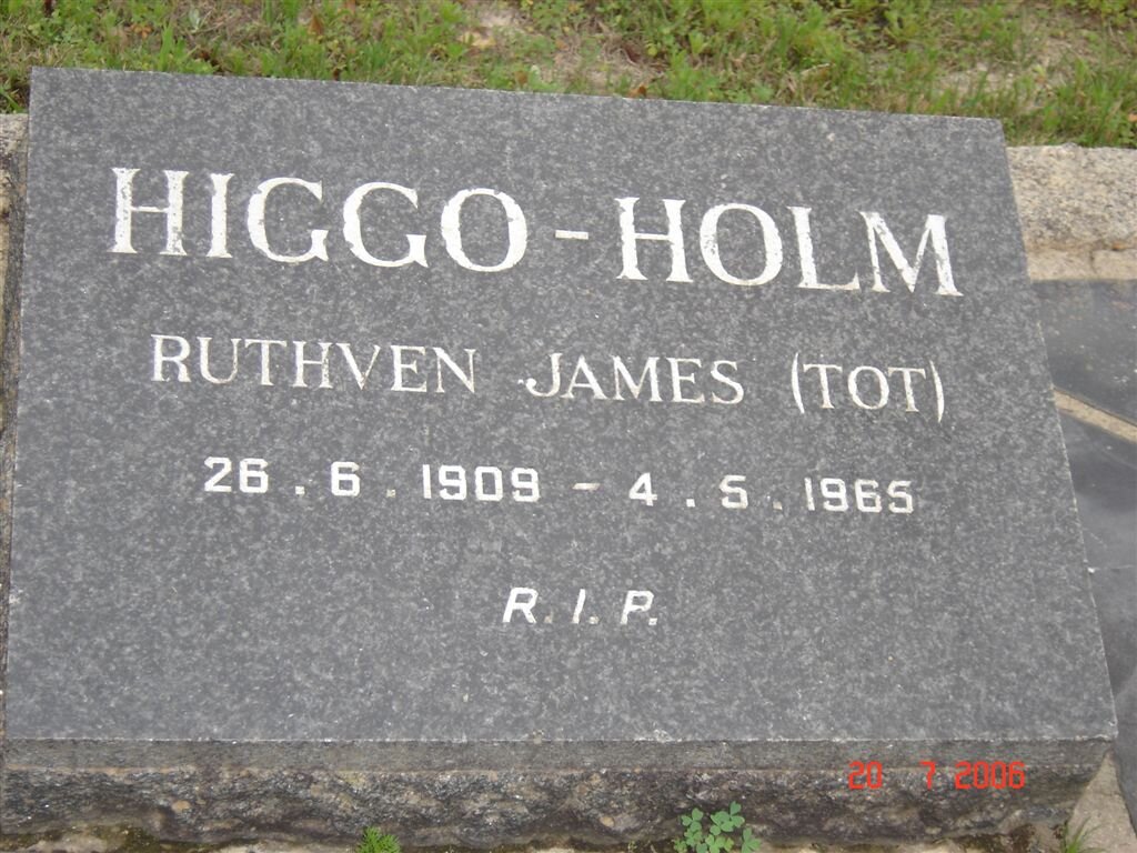 HIGGO-HOLM  Ruthven James 1909-1965