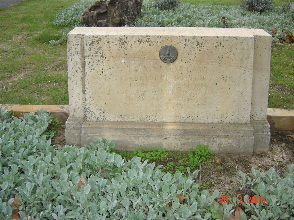 PICKSTONE Harry Ernest Victor1859-1930 &amp; Louisa HOOFF -1966 :: PICKSTONE Michael Xavier 1908-1959