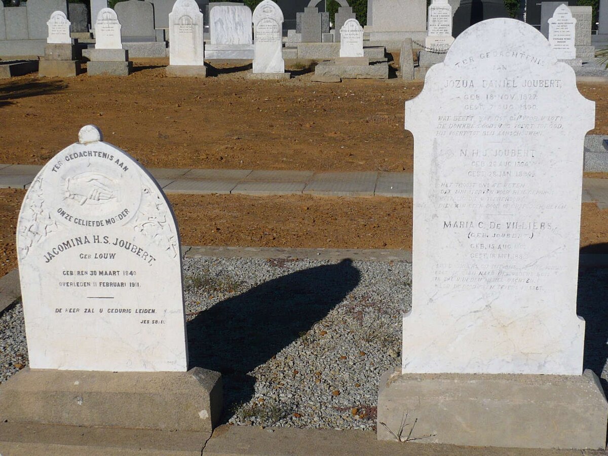 JOUBERT Jozua Daniel 1827-1890 &amp; Jacomina H.S. LOUW 1840-1911