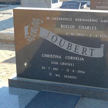 JOUBERT Roelof Charles 1903-1976 &amp; Christina Cornelia GRIESEL 1911-1994
