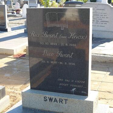 SWART Nico 1898-1974 &amp; Ria KNOX 1899-1961