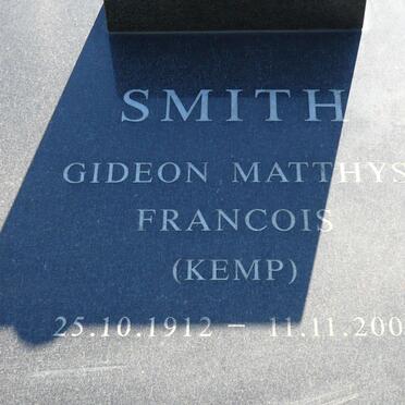 SMITH Gideon Matthys Francois 1912-2001