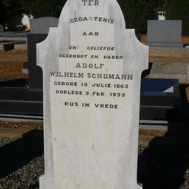 SCHUMANN Adolf Wilhelm 1863-1935