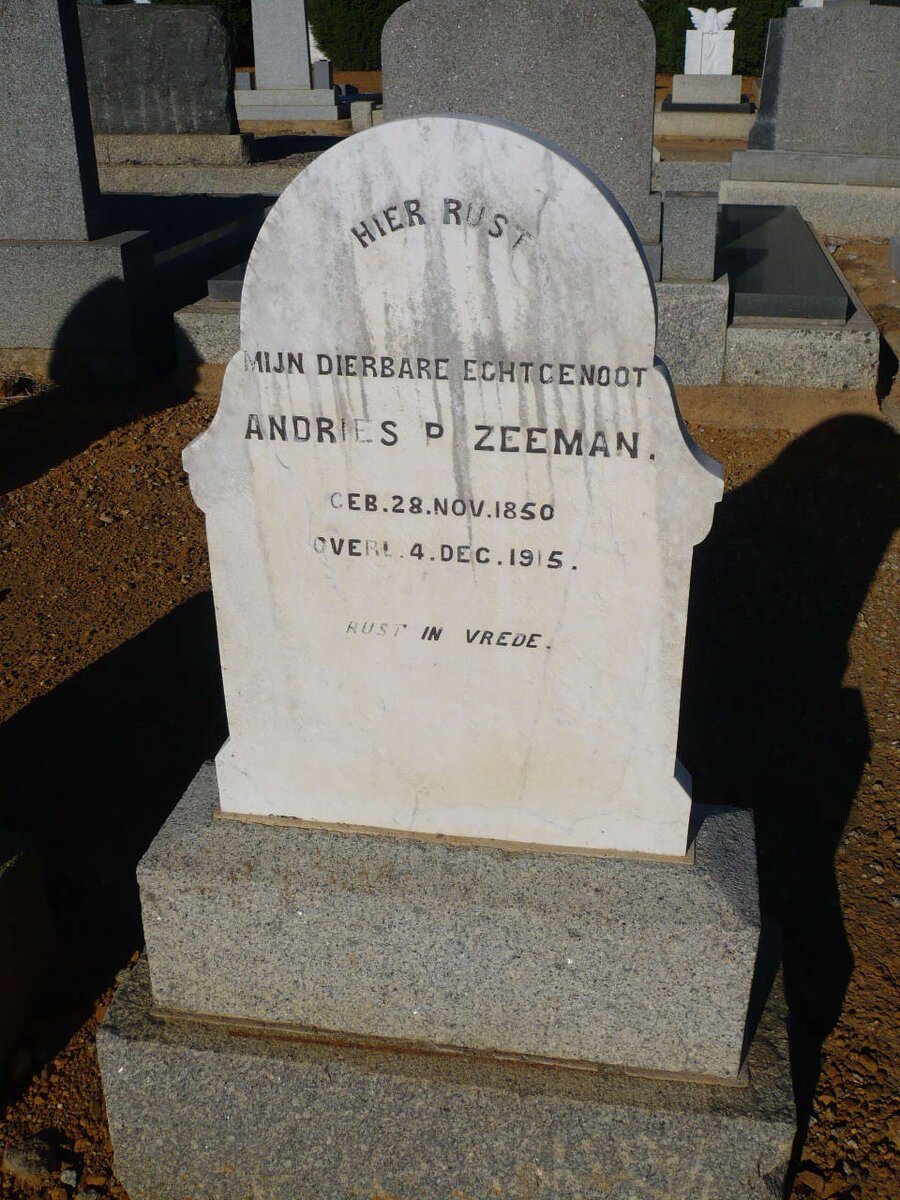 ZEEMAN Andries P. 1850-1915