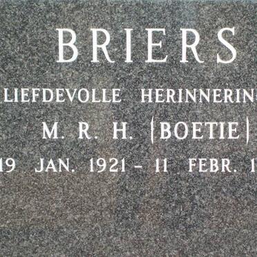 BRIERS M.R.H. 1921-1986