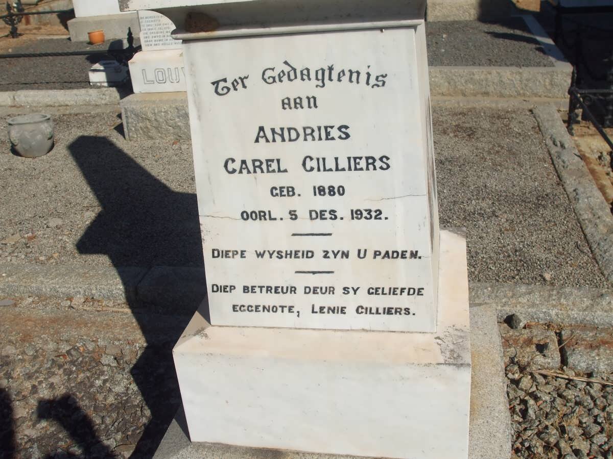 CILLIERS Andries Carel 1880-1932