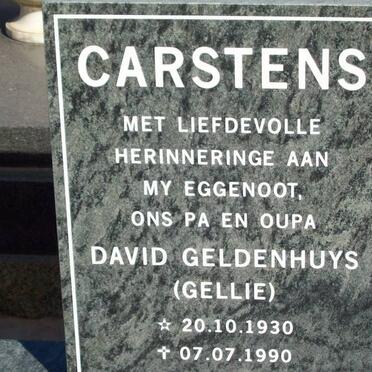 CARSTENS David Geldenhuys 1930-1990