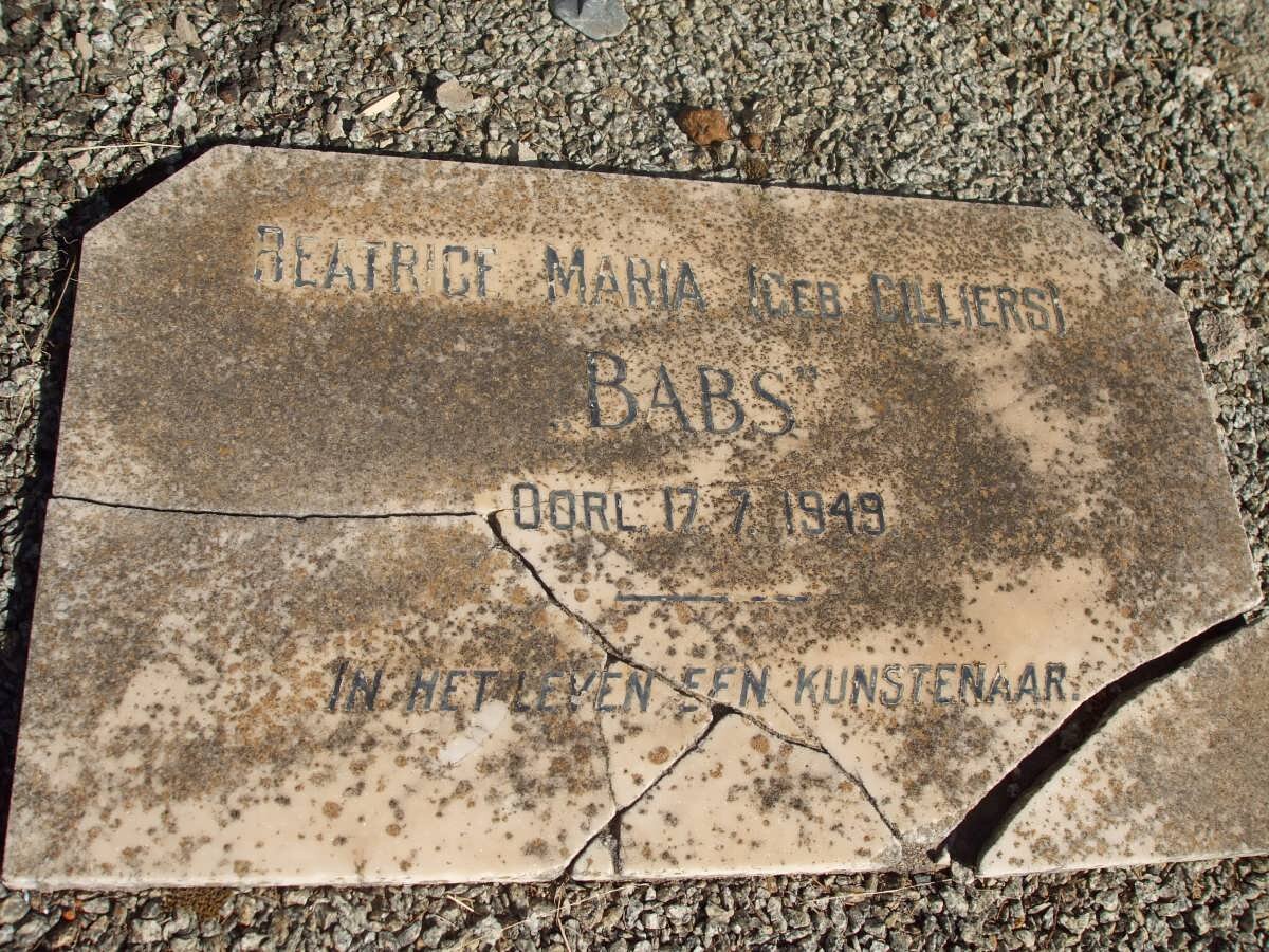 CILLIERS Beatrice Maria nee CILLIERS -1949