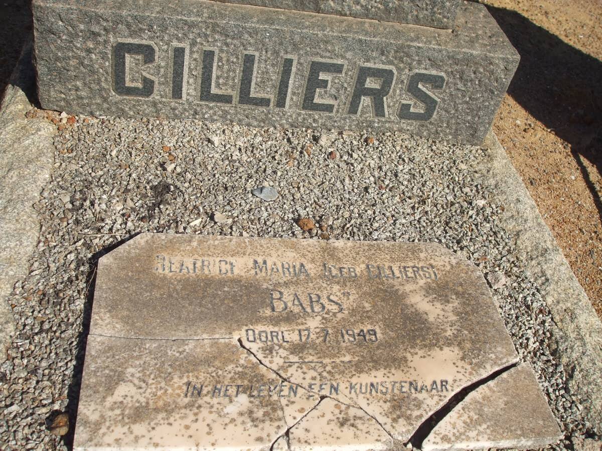 CILLIERS Beatrice Maria nee CILLIERS -1949