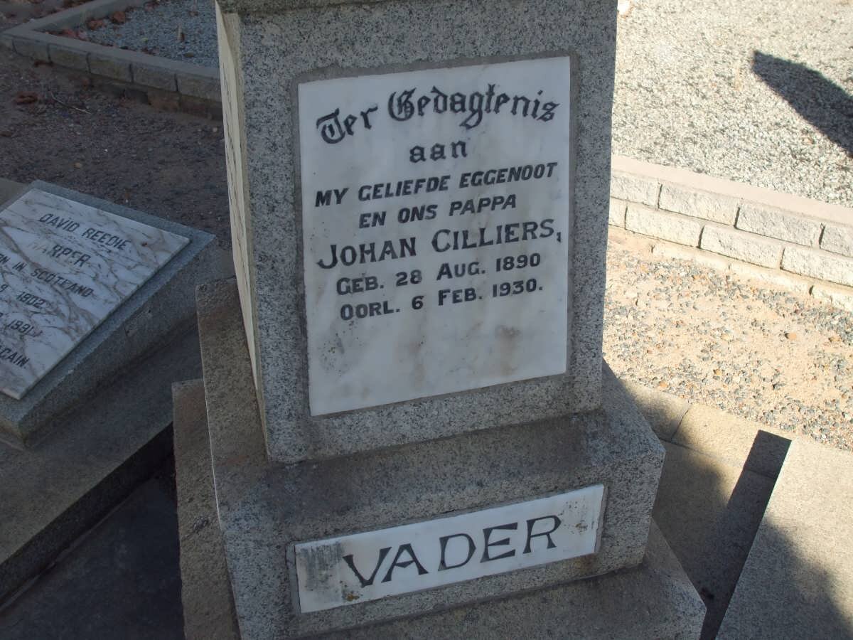 CILLIERS Johan 1890-1930