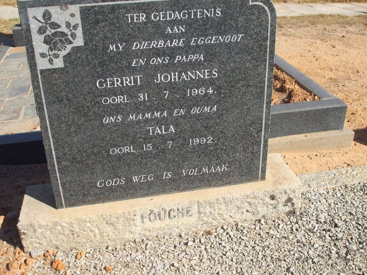 FOUCHE Gerrit Johannes -1964 &amp; Tala -1992