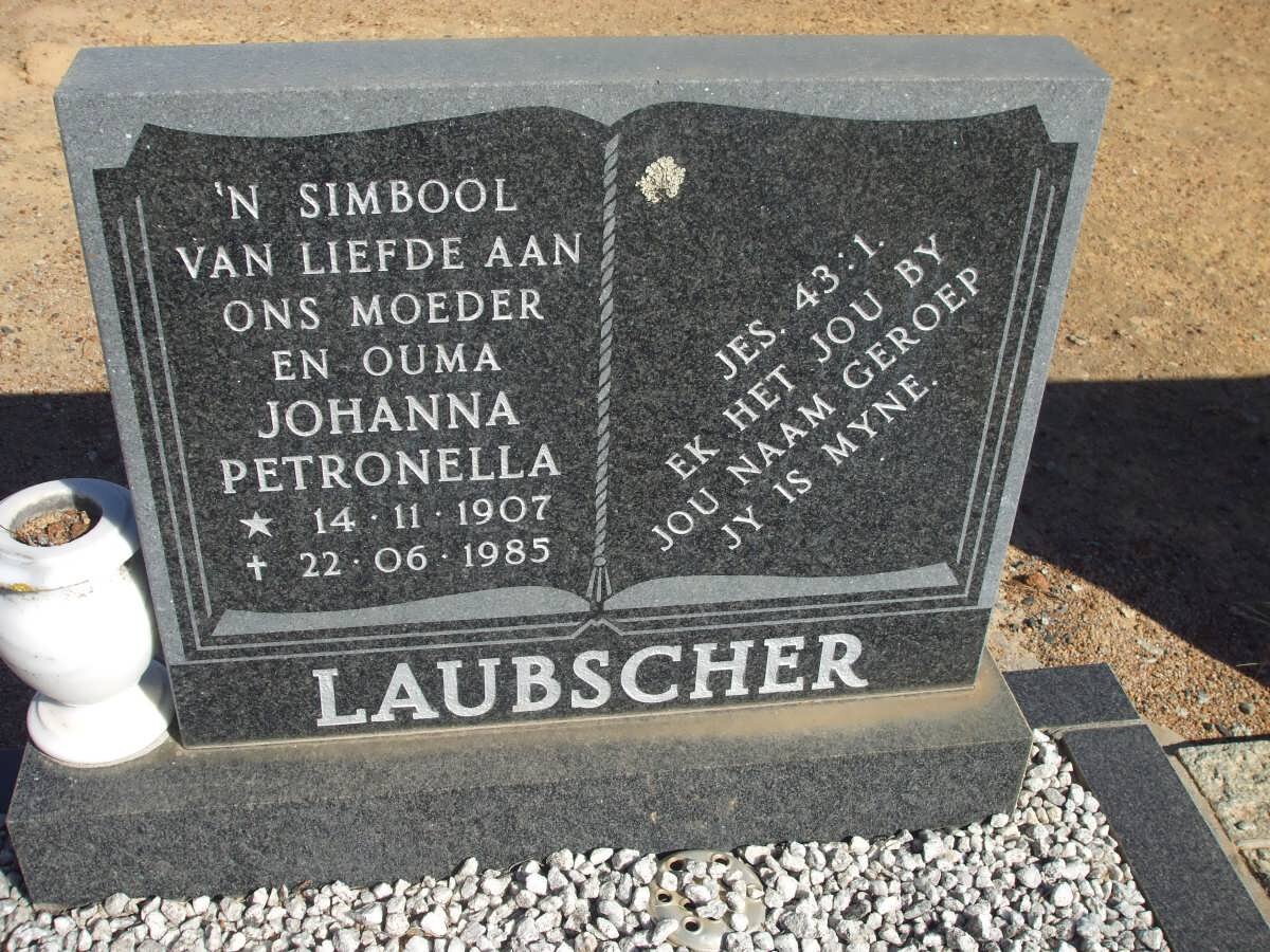 LAUBSCHER Johanna Petronella 1907-1985