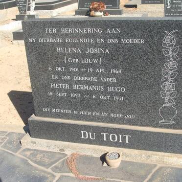 TOIT Pieter Hermanus Hugo, du 1897-1971 &amp; Helena Josina LOUW 1901-1968