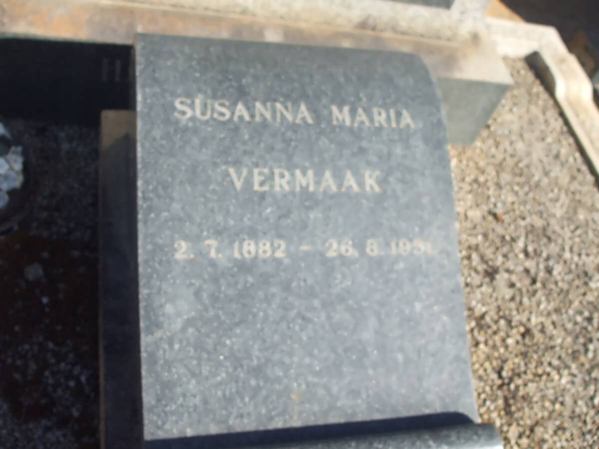 VERMAAK Susanna Maria 1882-1951