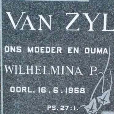 ZYL Wilhelmina P., van -1968