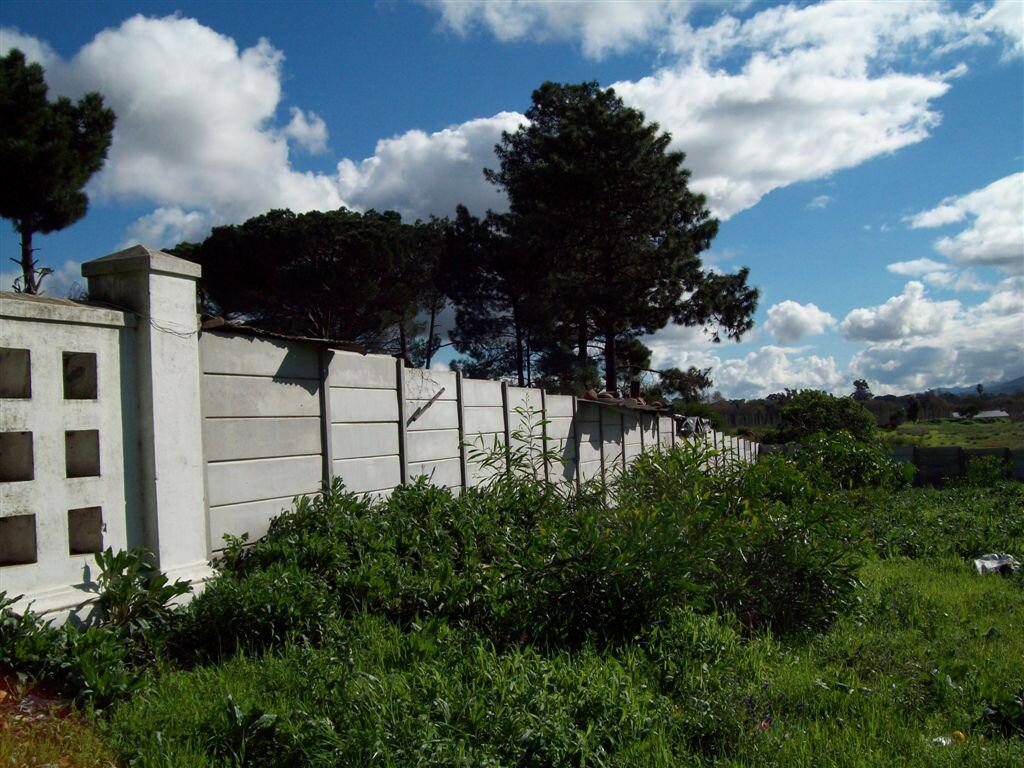 2. Squatter buildings attached to cemetery fence