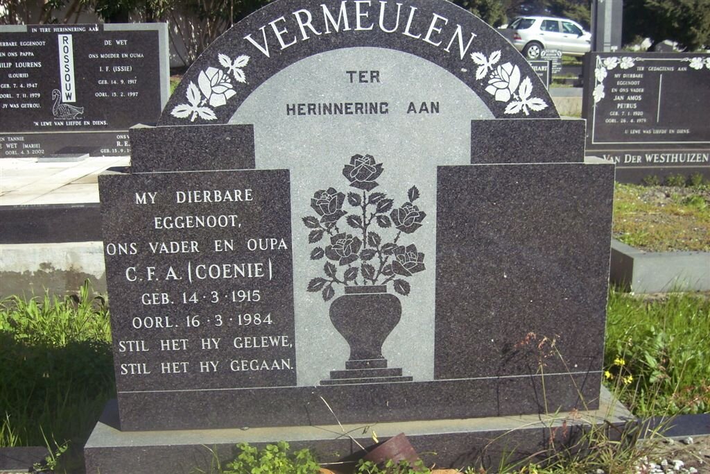VERMEULEN C.F.A. 1915-1984