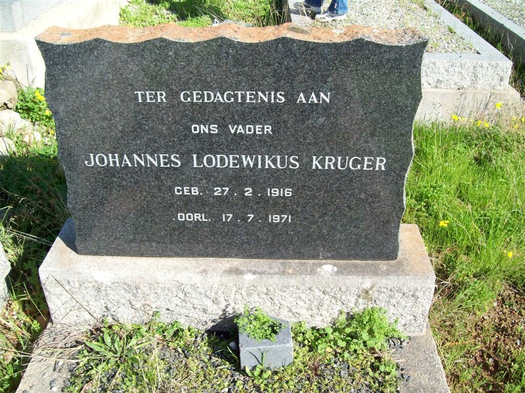 KRUGER Johannes Lodewikus 1916-1971