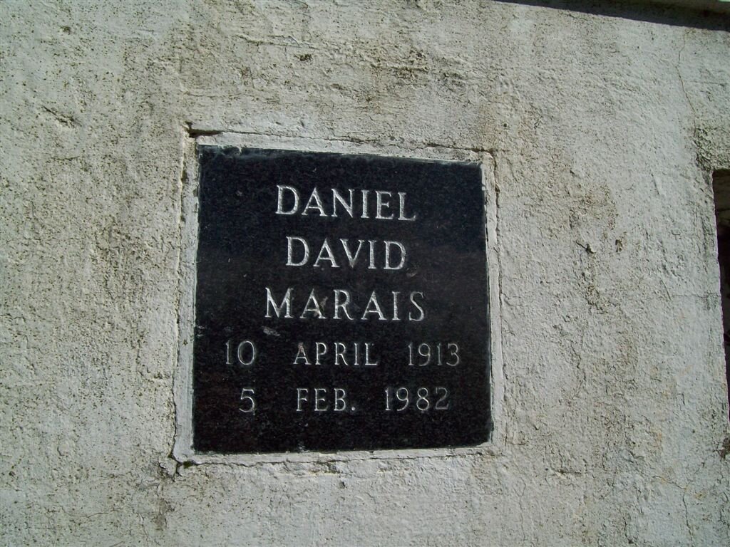 MARAIS Daniel David 1903-1982