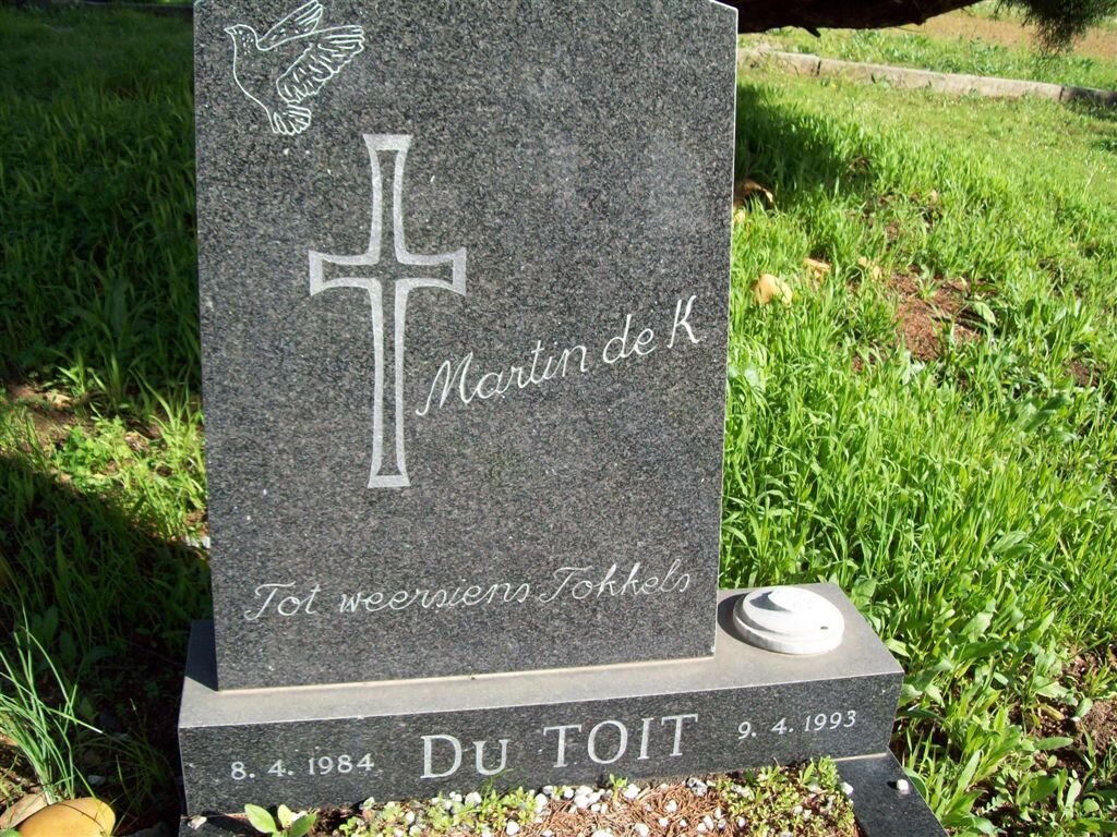 TOIT Martin de K., du 1984-1993