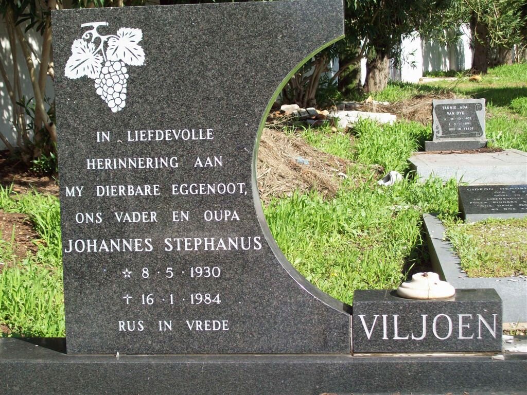 VILJOEN Johannes Stephanus 1930-1984