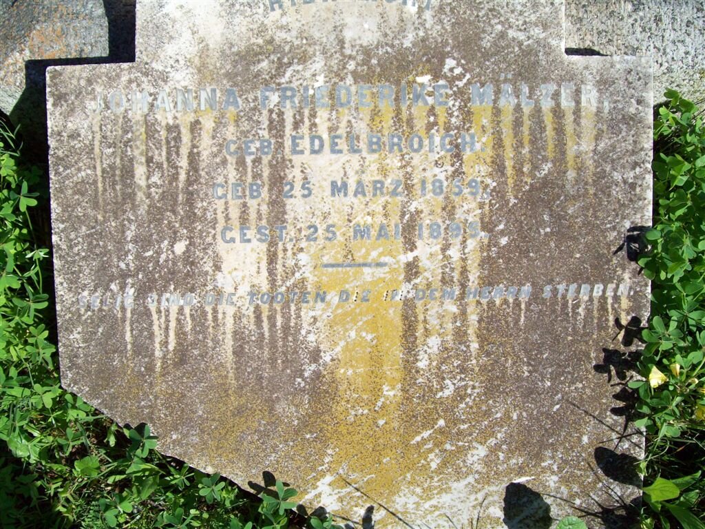 MALZER Johanna Friederike nee EDELBROICH 1859-1895