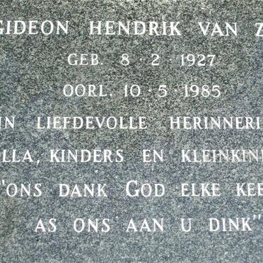 ZYL Gideon Hendrik, van 1927-1985