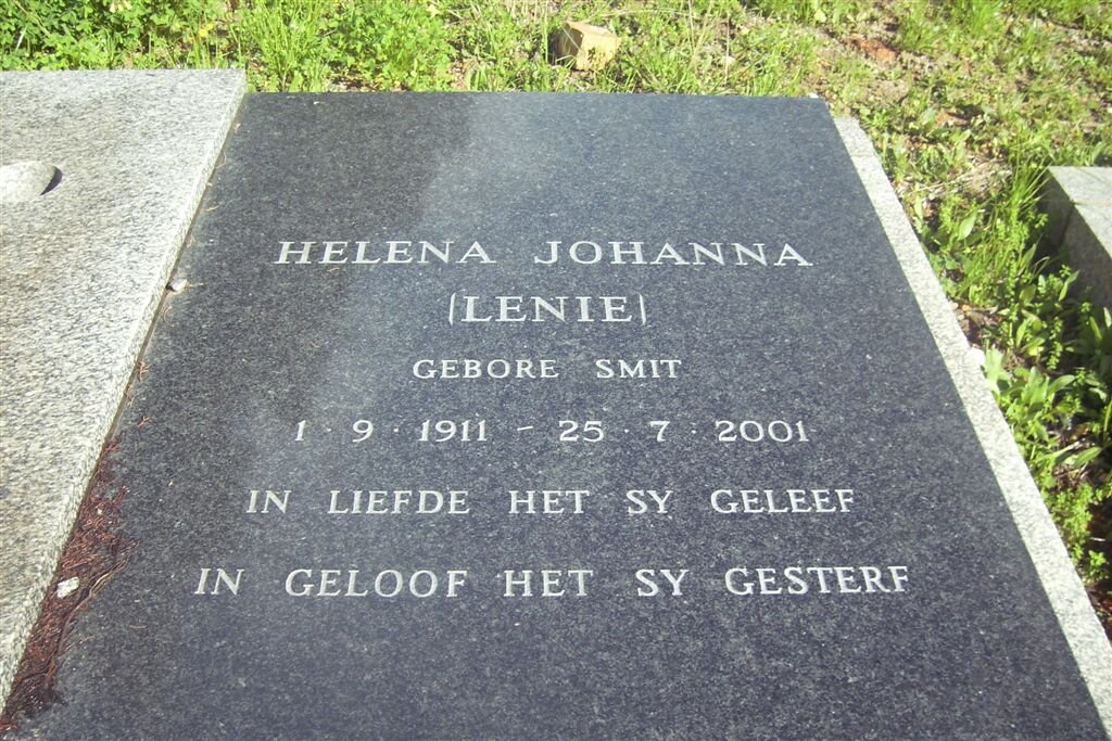 KELLERMAN Helena Johanna nee SMIT 1911-2001